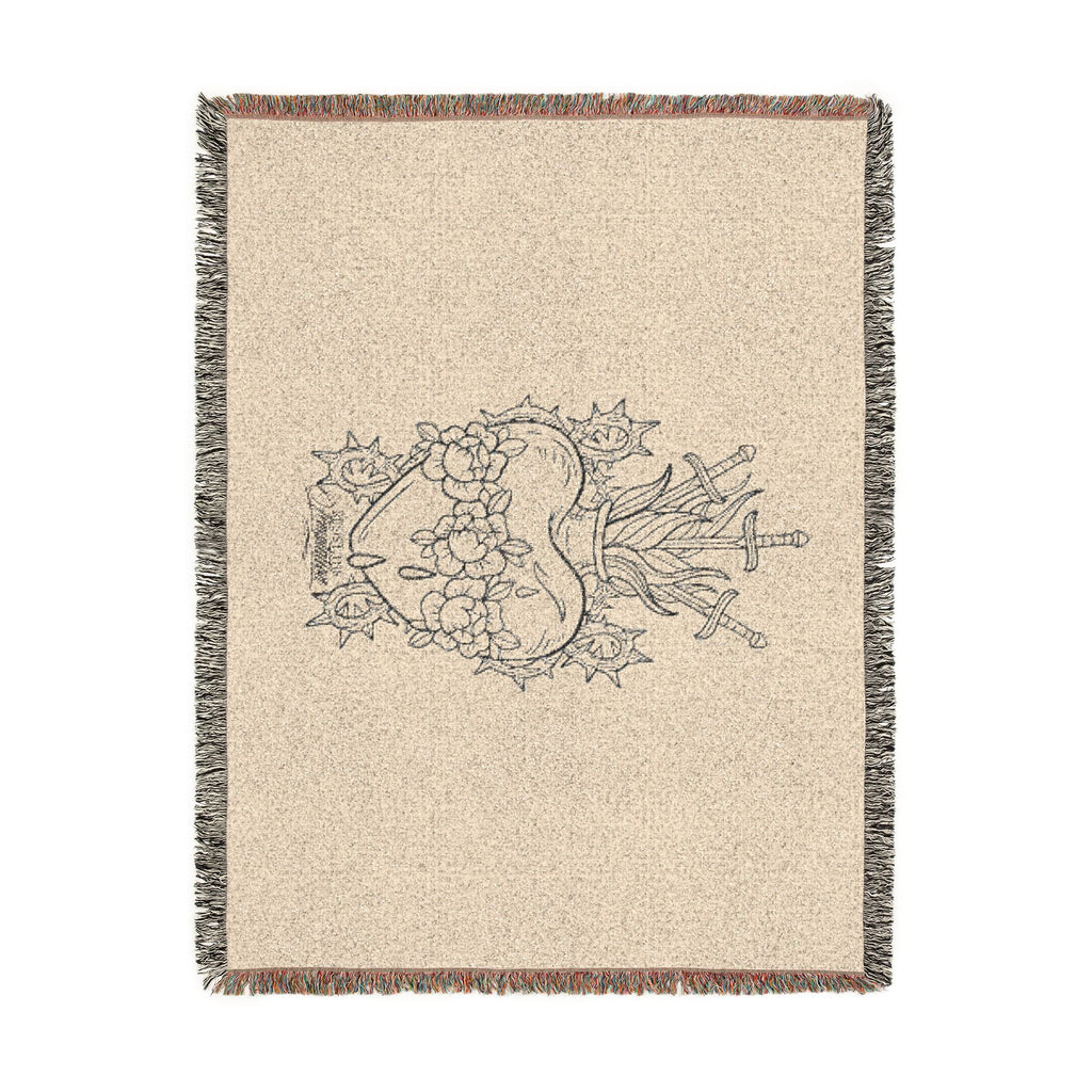 Heart Artwork Woven Blanket