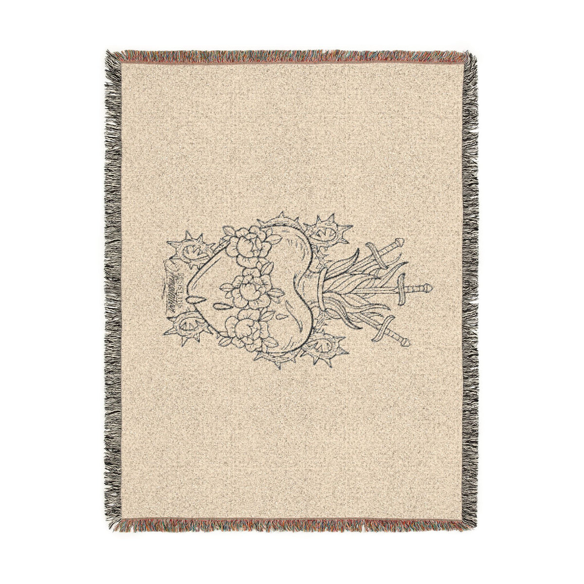 Heart Artwork Woven Blanket