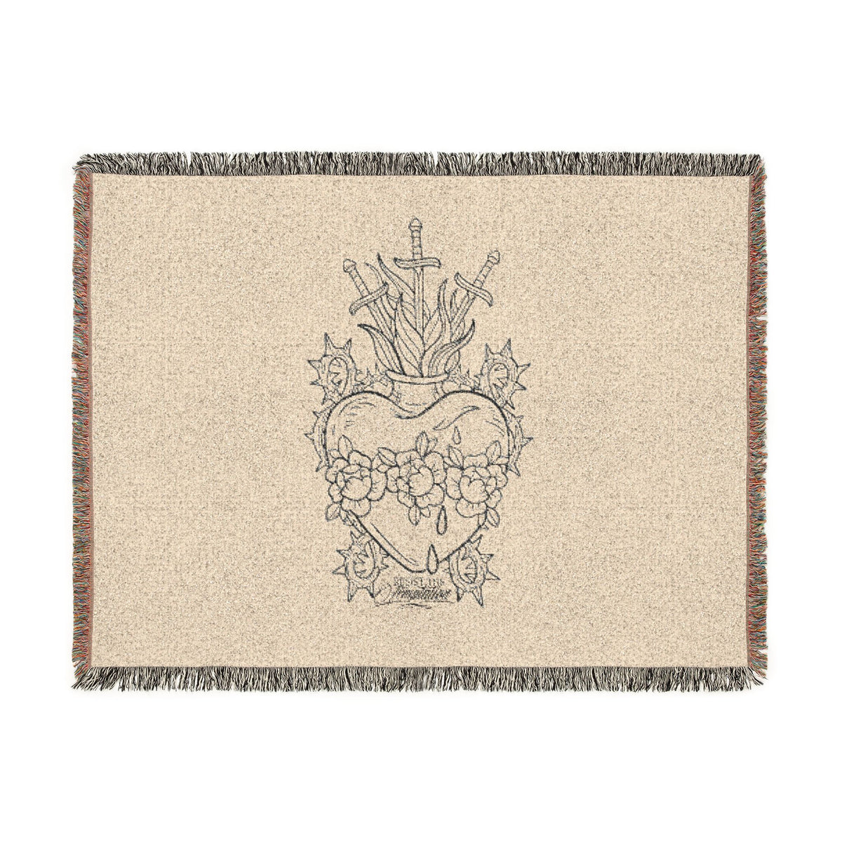 Heart Artwork Woven Blanket
