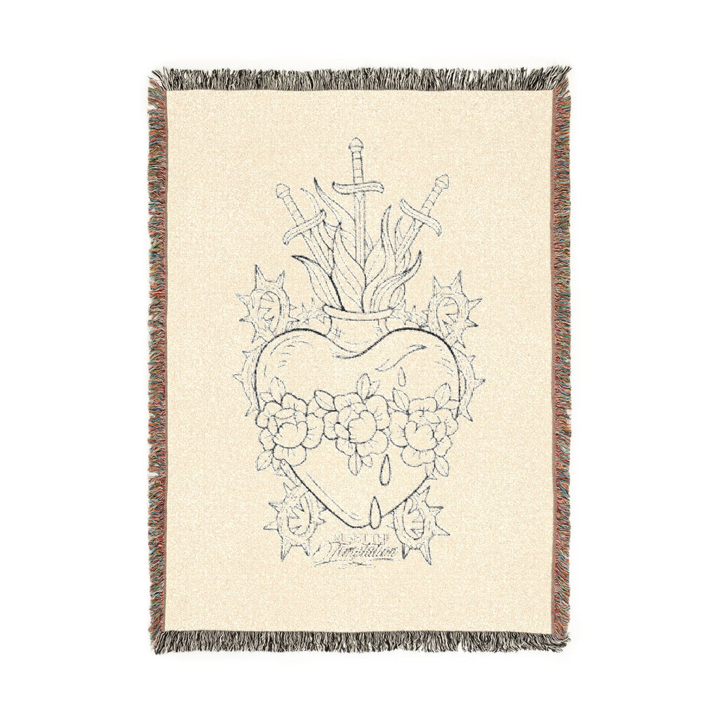 Heart Artwork Woven Blanket