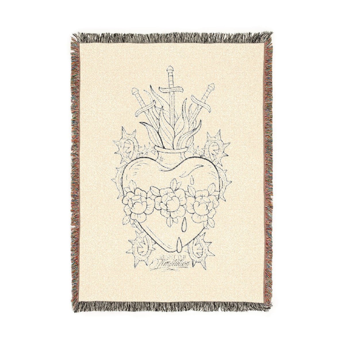 Heart Artwork Woven Blanket