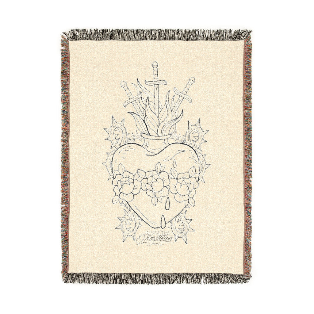 Heart Artwork Woven Blanket