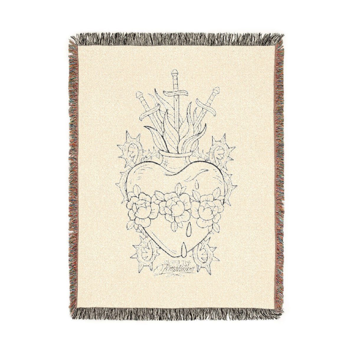 Heart Artwork Woven Blanket