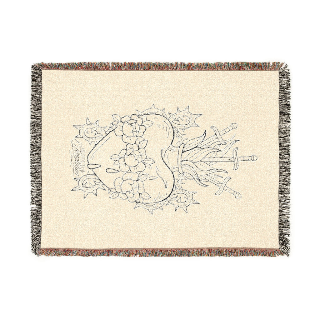 Heart Artwork Woven Blanket