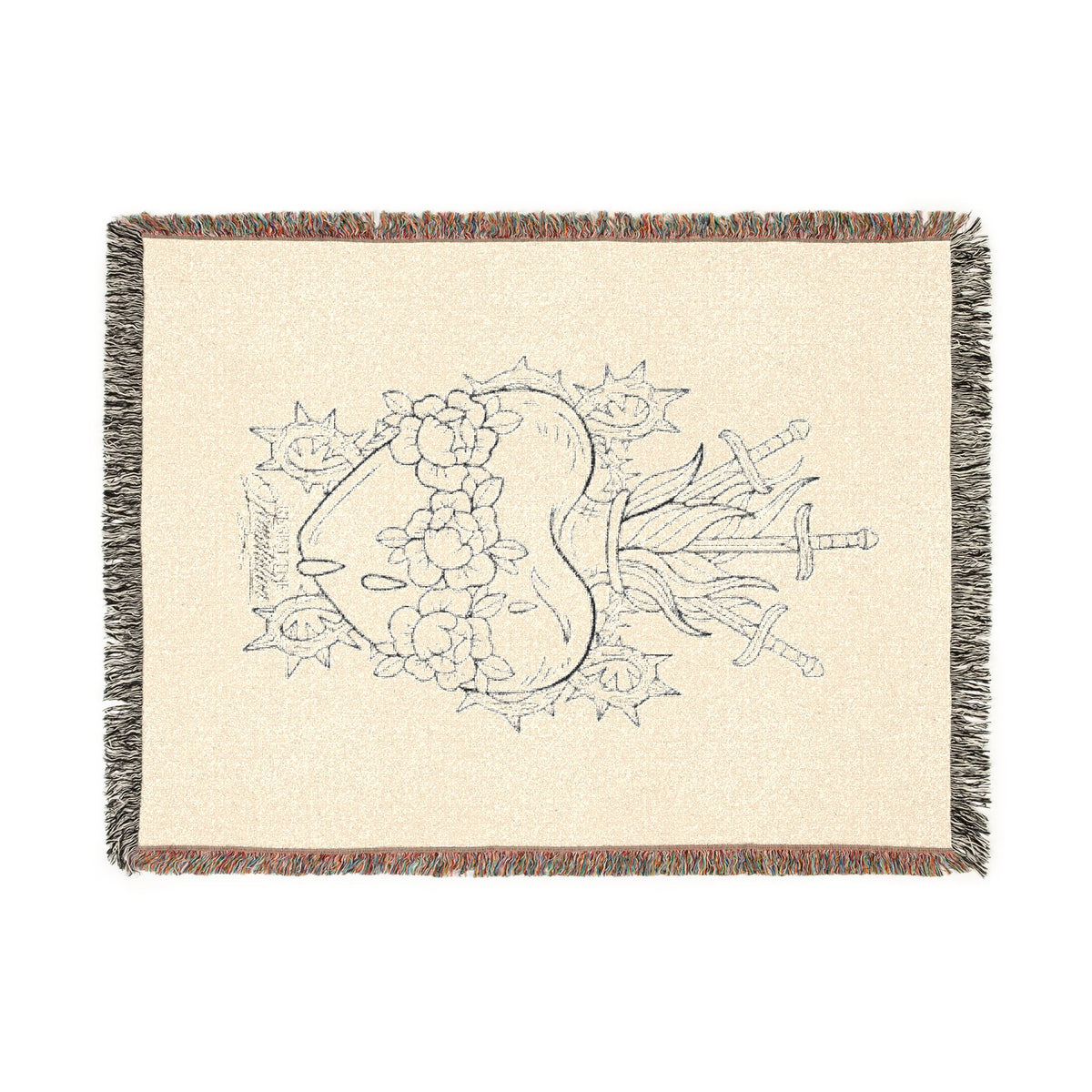 Heart Artwork Woven Blanket