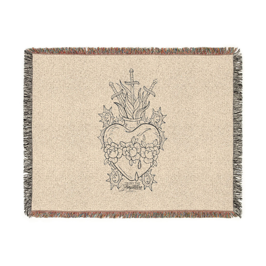 Heart Artwork Woven Blanket