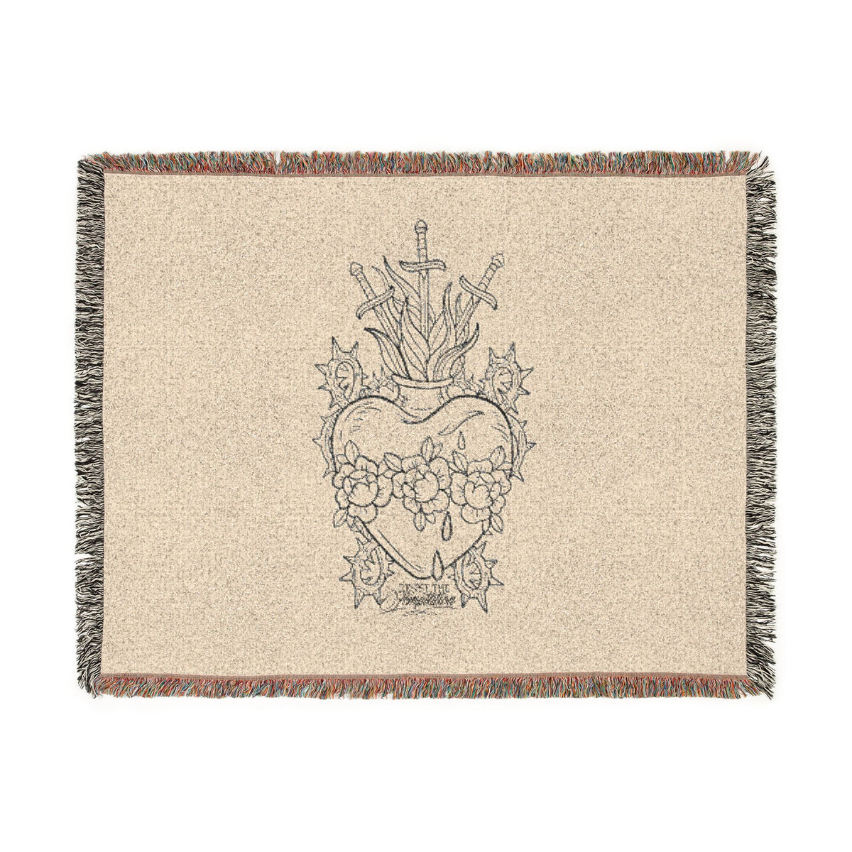 Heart Artwork Woven Blanket