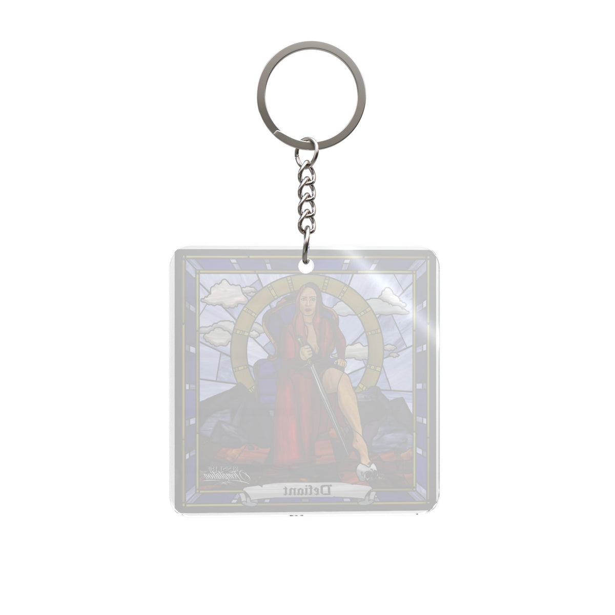 Defiant Artwork Square Keychain