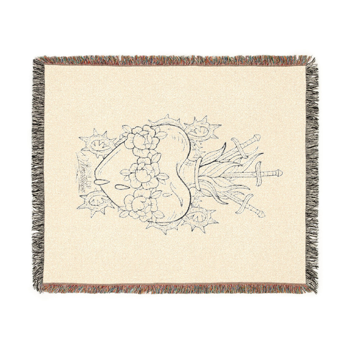 Heart Artwork Woven Blanket
