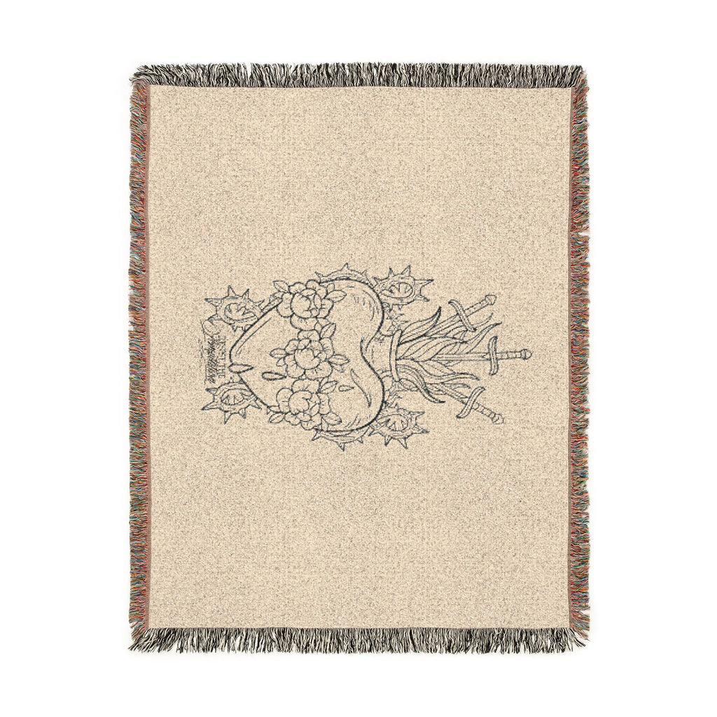 Heart Artwork Woven Blanket