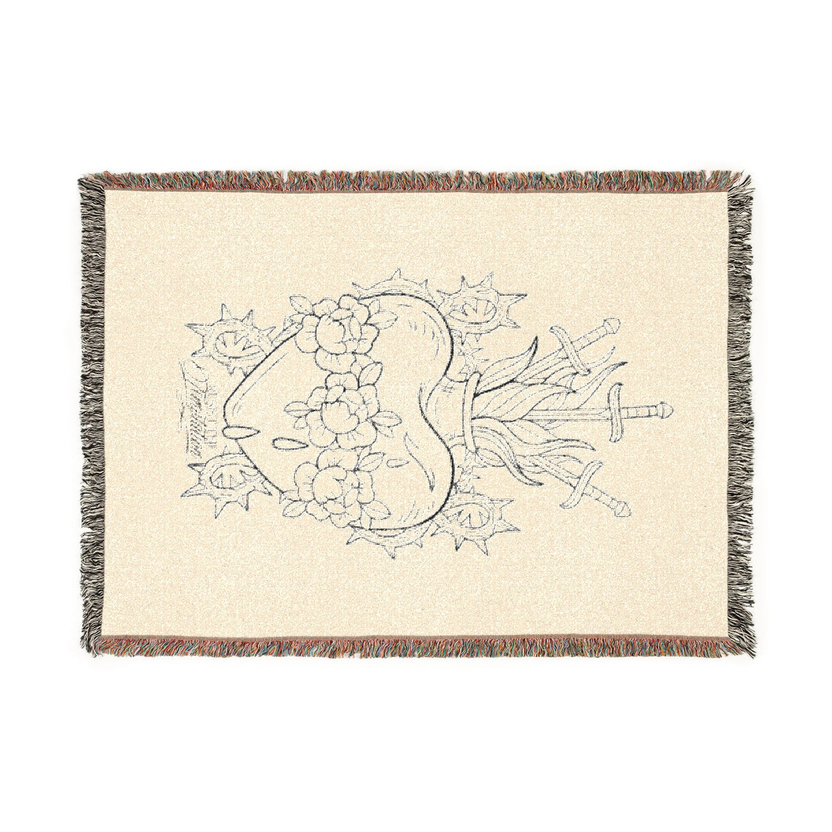 Heart Artwork Woven Blanket