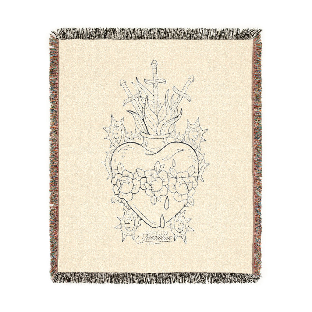 Heart Artwork Woven Blanket