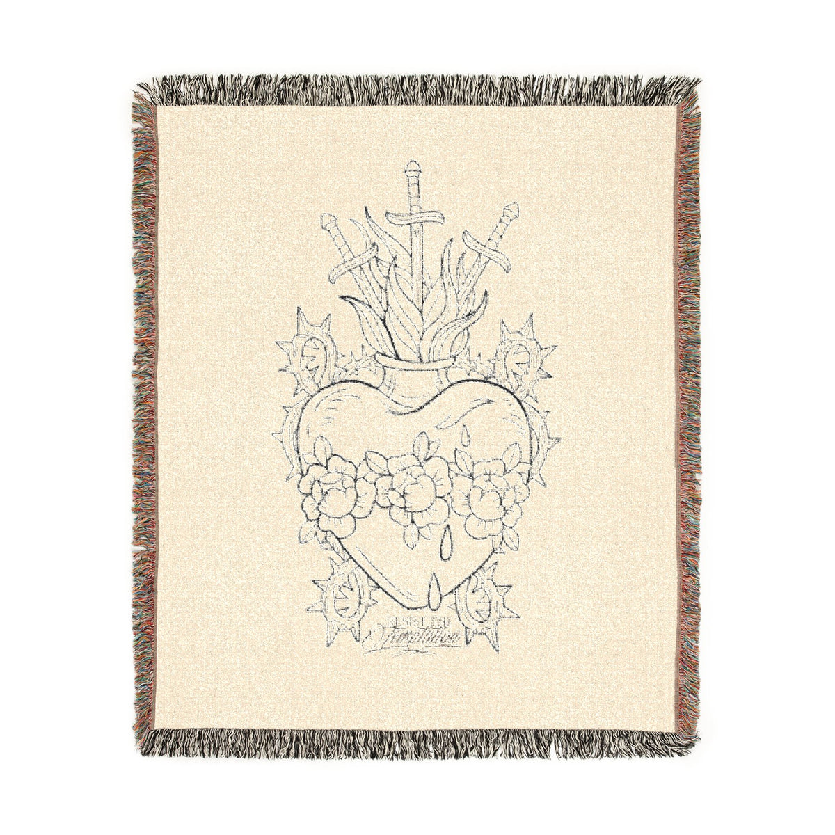 Heart Artwork Woven Blanket
