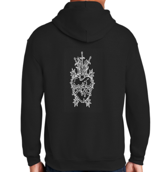 Black Heart Artwork Hoodie