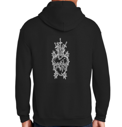 Black Heart Artwork Hoodie